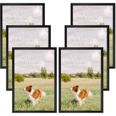 EYMPEU Poster Frame 60 x 90 cm Set of 6 Wall Picture Frames for Posters, Pictures and Paintings, Can Be Used Vertically or Horizontally, Black