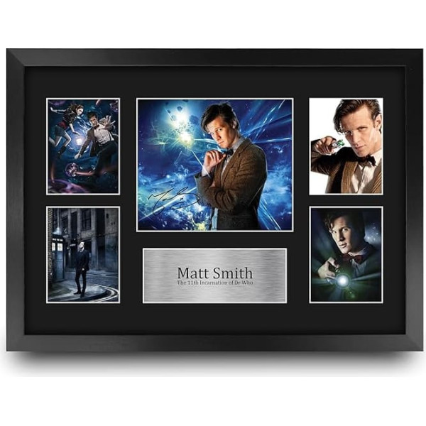 HWC Trading FR A3 Matt Smith Dr Who Gifts Autograph Display For TV Show Fans - A3 Framed