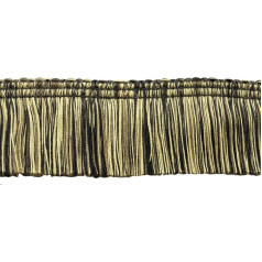 DecoPro Empress Collection Lush 51 mm Brush Trim Black Seal Brown Mocha Style #: 0200EMPB - Colour: Shadow - W144 (54 ft / 16.5 m)