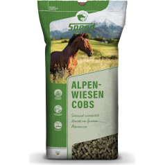 Speed Alpine Meadow Cobs, 1 x 20 kg, Hay Cobs from Fresh Alpine Meadows, Horse Feed without Molasses and Additives, for Soaking, Perfect Rough Substitute