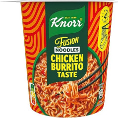 Knorr Fusion Noodles Instant Noodles Chicken Burrito Taste Delicious Noodles with Chicken Flavour Ready in Just 4 Minutes 89g