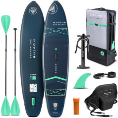 Movino Stand Up Paddle Board - 2-in-1 SUP Kayak Inflatable - Load Capacity up to 165 kg Set with Accessories Paddle - 350 x 83 x 15 cm - Adria 11'6 Inches