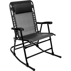 Amazon Basics Folding Rocking Chair - Black