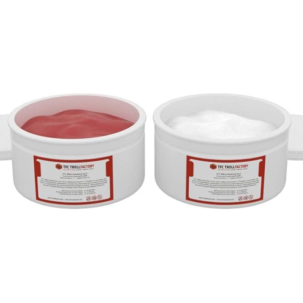 TFC Silicone Rubber Type 5, Kneading Silicone, Medium Hard, 500 g (2 x 250 g)