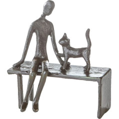 Design Sculpture burnished Zuwendung, Iron, 12 cm