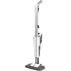 Polti Vaporetto SV610_Style Steam Mop and Hand Cleaner with Extra Steam Function, 15 Accessories for All Surfaces, Vertical Parking Position, Silver Grey