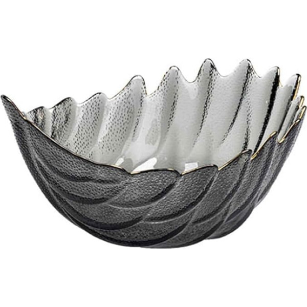 Christmas Serveware, Elegant Crystal Bowl with Beautiful Leaf Design, Centerpiece for Home, Office, Wedding Decoration, Fruits, Snacks, Desserts, Servers - 11