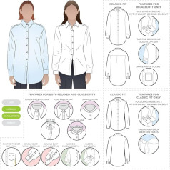 Style Arc Sewing Pattern - Clayton Woven Shirt Set (Sizes 10-22)
