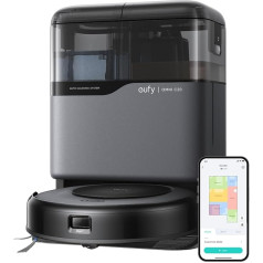 eufy Omni C20 Robot Vacuum Cleaner with All-in-One Station, Auto Emptying, Car Wash and Drying Function with Wiping Function (Refurbished)