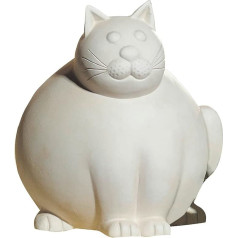 Decorative Ceramic Cat Molli in Cream, 29 CM High, Matte
