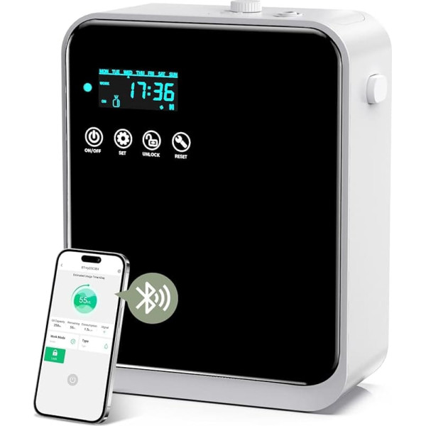 Aroma Diffuser for Fragrance Oils, HOTOIQ Smart Scent Air Machine with Nebulizing Tech for Home, Bluetooth Aromatherapy Diffuser, Suitable for Hotel Lobby, Corridor (White)