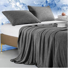 Marchpower Cooling Blanket, Lightweight Summer Blanket with Japanese Arc-Chill Q-Max > 0.5 Cooling Fibres, Absorbs Body Heat, 2-in-1 Double-Sided Children's Blanket, Sofa Blanket, Travel Blanket - 200