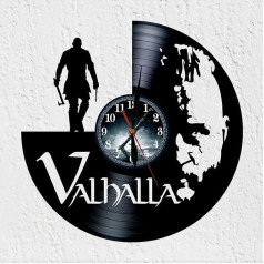 Nordic Culture Viking Warrior Wall Decor Vinyl Record Clock Original Gift