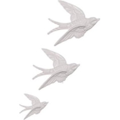 Sass & Belle Set of 3 Flying Swallow Ceramic Wall Decorations