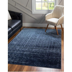 Unique Loom 5-Feet by 8-Feet (5' x 8') Del Mar Blue Area Rug