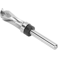 Bewinner Extra Langer Kompressions-Bündigfräser, 1/4-Zoll-Schaft mit Oberlager, Spiralschablone mit 1/2-Zoll-Schnittdurchmesser für CNC-Holzbearbeitung