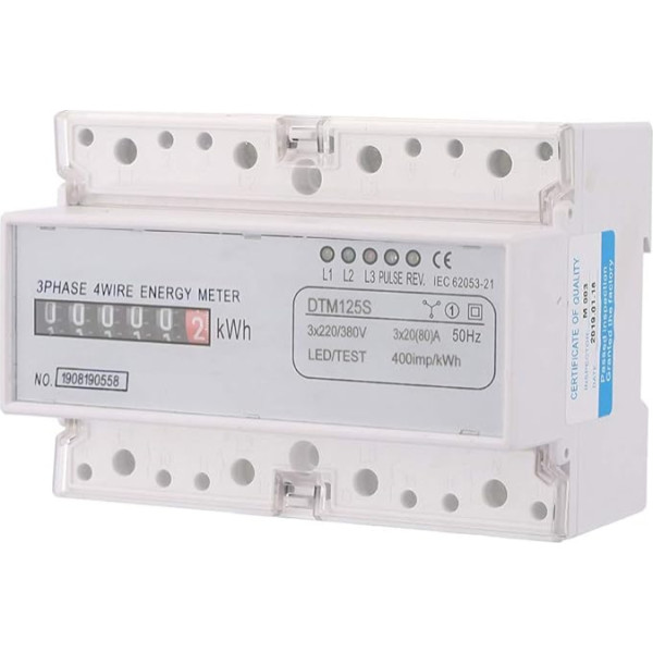 220/380V 20-80A Electric Meter Energy Consumption Digital Electricity Meter 3 Phase KWh Meter Electricity Meter with Digital Display