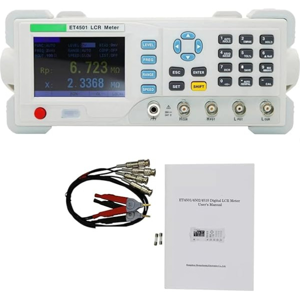 ET4501, ET4502, ET4510 Desktop LCR Precision Digital Lab Tester, Measuring Resistance, Capacitance, Inductance Capacitance/Resistance Measurement (ET4502(20KHz))