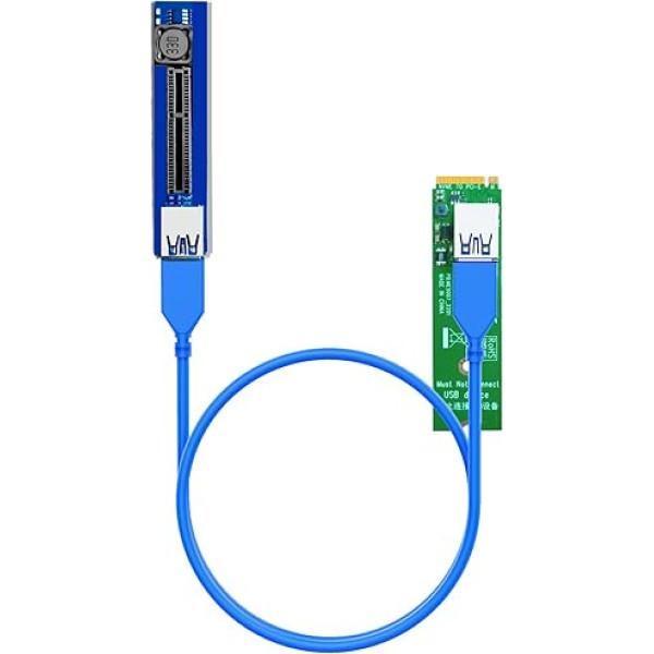 GLOTRENDS UEX108 600mm M.2 to PCIe-X4 Riser Cable (PCIe 3.0 X1 Speed) for Card (M.2, USB, Sound etc)
