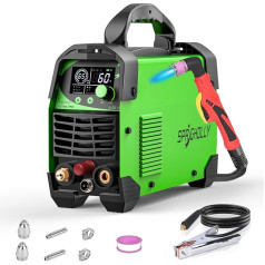 CUT60L PRO - 60A IGBT Plasma Cutter with Pilot Arc, 240V, 2T/4T - Max Cutting Thickness 16mm, Digital LED Display, Portable
