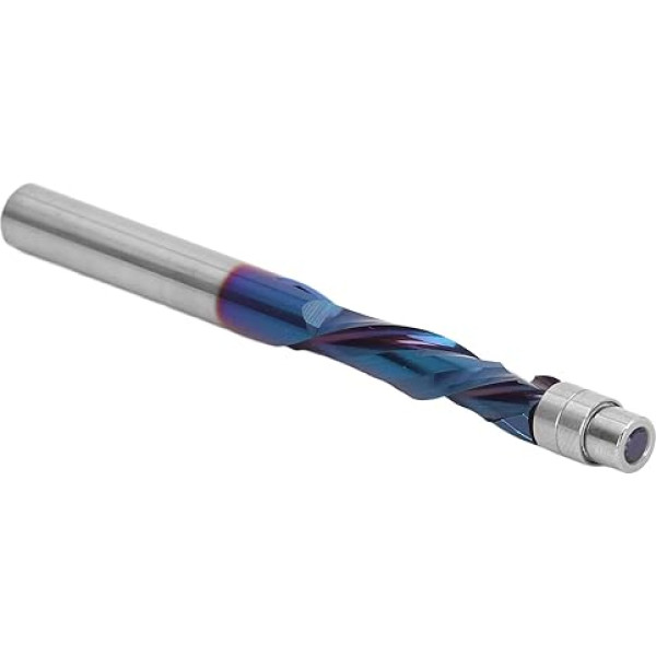 Flush Trim Router Bit Spiral Down Carbide Carbide 1/4 Inch Shank Woodworking Cutter for CNC Engraving Machines and Woodworking Projects