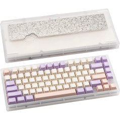 WOBKEY Rainy 75 Aluminium HMX/JWK Switches Mechanical Keyboard with Superior Acoustics, Wired, BT, 2.4G Wireless Connectivity (Pro Purple (Acrylic Limited)