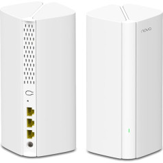 Tenda Nova MX12 Mesh WLAN System -AX3000 Wi-Fi 6 Dual-Band Mesh Set - Recommended for Houses with 1-2 Bedrooms - 6 x Gigabit Port - Replaces Router and Repeater - App Control - WPA3 Pack of 2