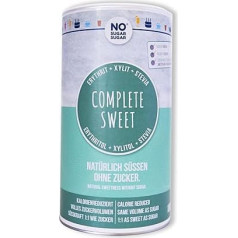 NO SUGAR SUGAR Complete Sweet 1 kg, Erythritol, Xylitol, Stevia Mix, Natural Sugar Substitute, 1:1 Sweetness Compared to Sugar, No Flavour, Healthy Alternative to Cooking, Baking, Sweetening