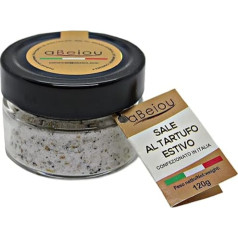 aBeiou Black Truffle Salt 120g Extra Gourmet Product 100% Italian Premium Quality Vegan Vegetarian Gluten Free High Quality Sea Salt with Italian Truffle for Gifts and Cooking