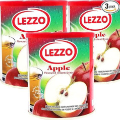 Mein Bazar Set Lezzo Instant Drink with Apple Flavour 3 x 700 g - Edible Hot and Cold - Instant Tea - Iced Tea