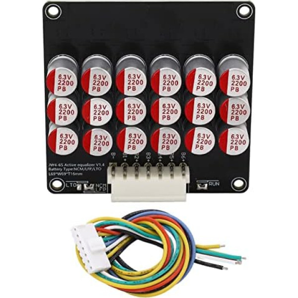 Battery Active Equalizer 5A Universal Cell Balancer Lifepo4 Lithium Balance Board with Cable Heltec 4S 5S 6S for Car Group Lithium Lipo/Titanate LTO Batteries