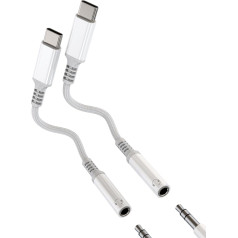USB C auf 3,5-mm-Klinkenstecker, Kopfhörer-Adapter, AUX-Kabel, Audiokabel, Typ C für iPhone 17, 16, 15 Pro Max, kompatibel mit Samsung für Apple, Auto-Splitter, Kopfhörer, Dongle, DAC-Konverterkabel