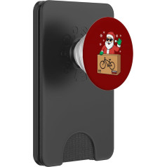 Weihnachtsmann Lieferung Fahrradbox Lustiges Radfahrer Weihnachten Design PopSockets PopWallet für MagSafe