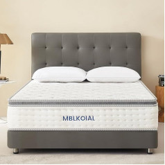 Mattress 140 x 200 cm, Height 30 cm, Spring Mattress, Orthopaedic Pocket Spring Mattress, Hardness H3, Oeko-Tex Certified Mattress for Adults (30 cm, 140 x 200 cm)