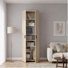 Dmora - 2 Door Suretta Multipurpose Storage Cabinet Shoe Cabinet 61 x 35 x 190 cm Oak