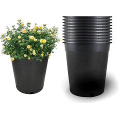 10 Packs Flexible Plastic Plant Pot for Indoor and Outdoor Plants