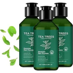 Tea Tree Conditioner – Teebaum-Spülung für gesundes, glänzendes Haar, Nährende Feuchtigkeitspflege gegen Frizz, Perfekt für trockenes und strapaziertes Haar (3PC)