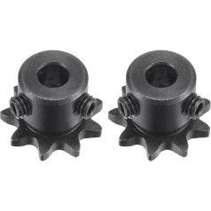 Pack of 2 9 Tooth Roller Sprocket Chain Rollers, Single Strand Sprocket Mechanical Component for Chain, 5 mm Inner Diameter