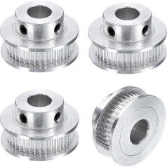 sourcing map GT-2 40T Belt Pulley Synchronous Wheel 8mm Bore Aluminum Timing Belt Pulley 40T Fits Width 6mm Timing Belt for 3D Printer CNC Machines 4pcs