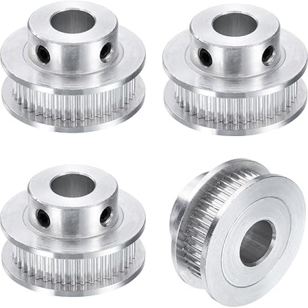 sourcing map GT-2 40T Belt Pulley Synchronous Wheel 8mm Bore Aluminum Timing Belt Pulley 40T Fits Width 6mm Timing Belt for 3D Printer CNC Machines 4pcs