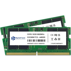 DDR5 RAM 32GB (2 x 16GB) 5600MHz SODIMM CL46 Gaming Memory DDR5 for Laptop Memory / All-in-One / Mini PC