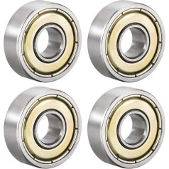 4 Stück 607ZZ 607 ZZ Kugellager Doppelschild 7 mm x 19 mm x 6 mm Kohlenstoffstahl Z1