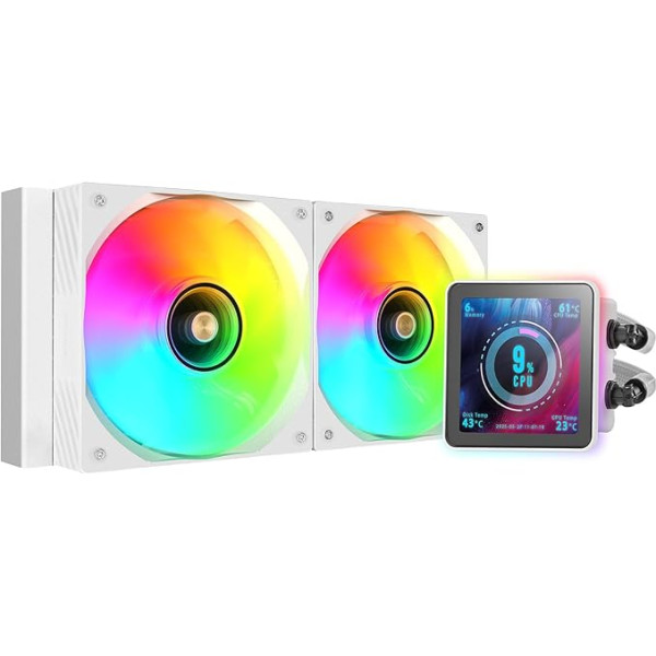 Mars Gaming ML-VISIONPRO240, AIO Liquid Cooling, TDP 500W, 2x ARGB 120mm FDB Fans Copper and Aluminium Core, 4