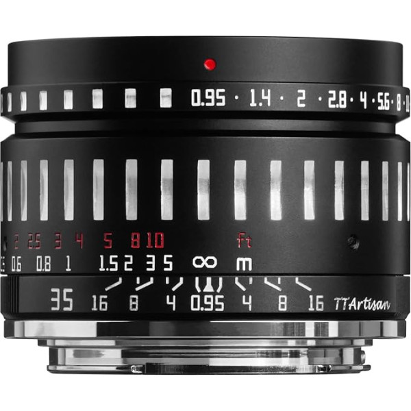 TTArtisan 35mm F0.95 APS-C Large Aperture Manual Focus Mirrorless Cameras Lens for Fuji X Mount Compatible with X-A10 X-A20 X-A3 X-A5