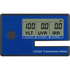 Solar Tester Digital Window Tint Meter Filmed Glass Tester UV Rejection Meter IR 950nm UV 365nm VR 550nm LS162 Accurate Measurement (LS162A)