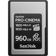 SanDisk PRO-Cinema CFexpress 960GB Type-A Memory Card (Read up to 1800MB/s, Write up to 1650MB/s, 4K, 6K, 8K, VPG200)