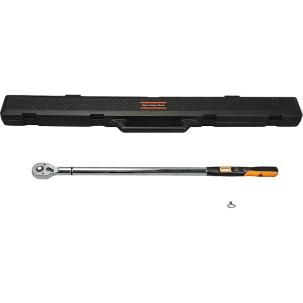 Digital Torsion Wrench 3/4 Inch 30-500 N·M 37.4 Inch Length Aluminium Alloy Torsion Wrench with Electronic Scale and Buzzer Adjustment Range 30-500 N.M, Accuracy