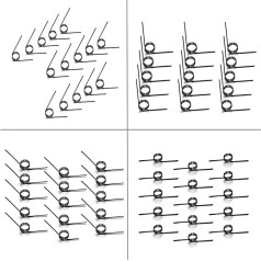Stainless Steel Torsion Springs Metal Springs 60pcs 1.2mm WD Mini Torsion Springs Stainless Steel 60/90/120/180 Degree V Shaped Torsion Springs Set with Metal Springs