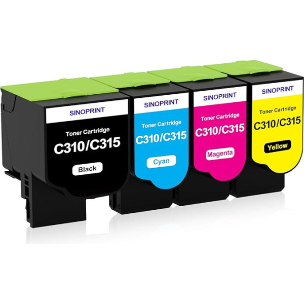 C310 C315 Printer Cartridges Compatible with Xerox C310 Toner, Xerox C315 Toner for C310DNI C310DNIM C315DNI (4 Pack, 006R04356 006R04357 006R04358 006R04358 006R04333 59)