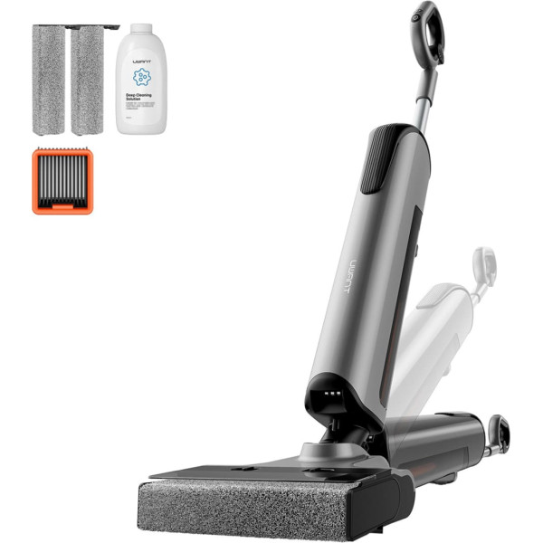 Uwant Upright putekļu sūcējs D700 ar mopēšanas funkciju un uzlādes staciju - pelēks